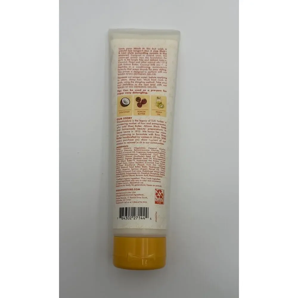 Shea Moisture Coconut Custard Make It Last Wash N Go Curl Primer 10.3 fl Sealed